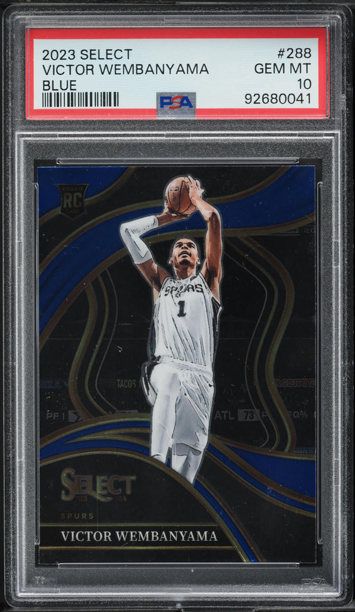 2023 Select Courtside Blue Victor Wembanyama ROOKIE #288 PSA 10 GEM MINT