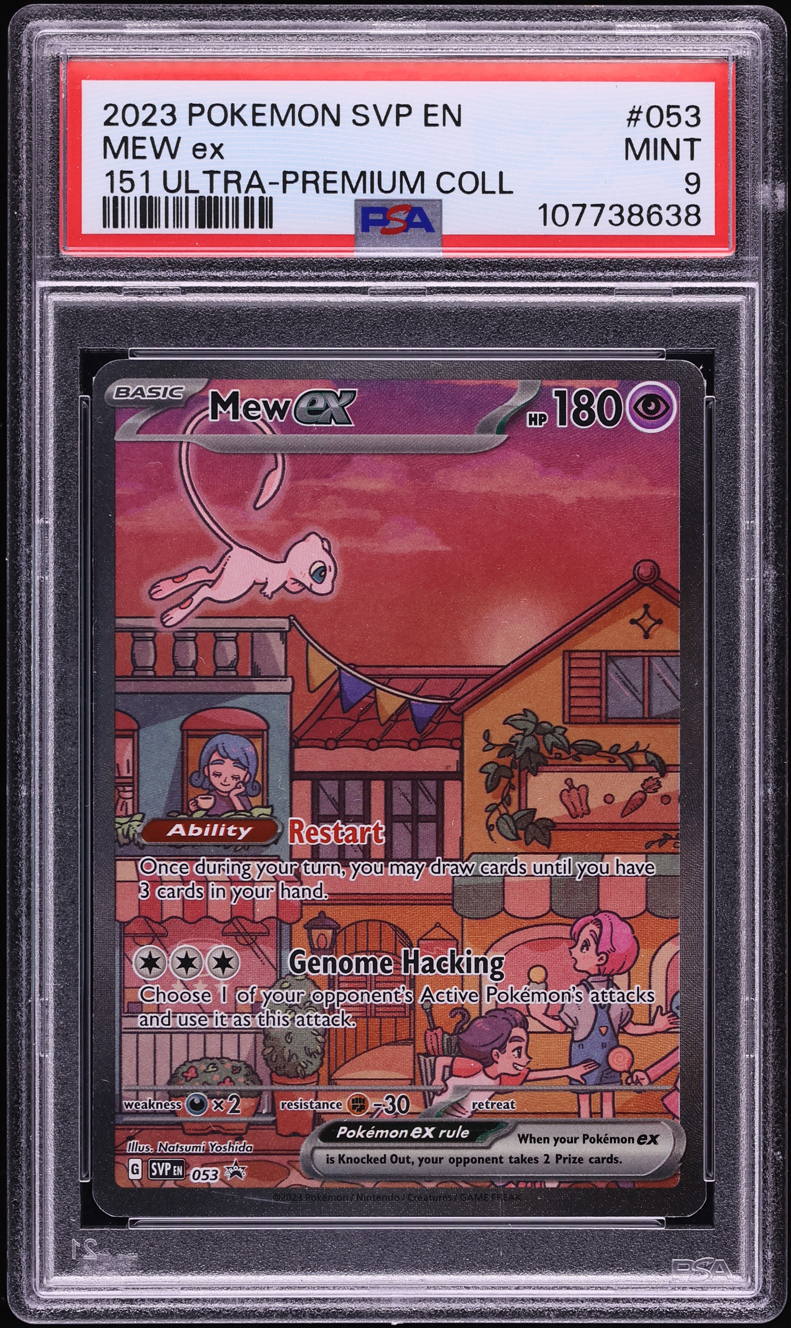2023 Pokemon Scarlet & Violet Promo 151 Ultra Premium Alt Art Mew Ex #53 PSA 9 MINT