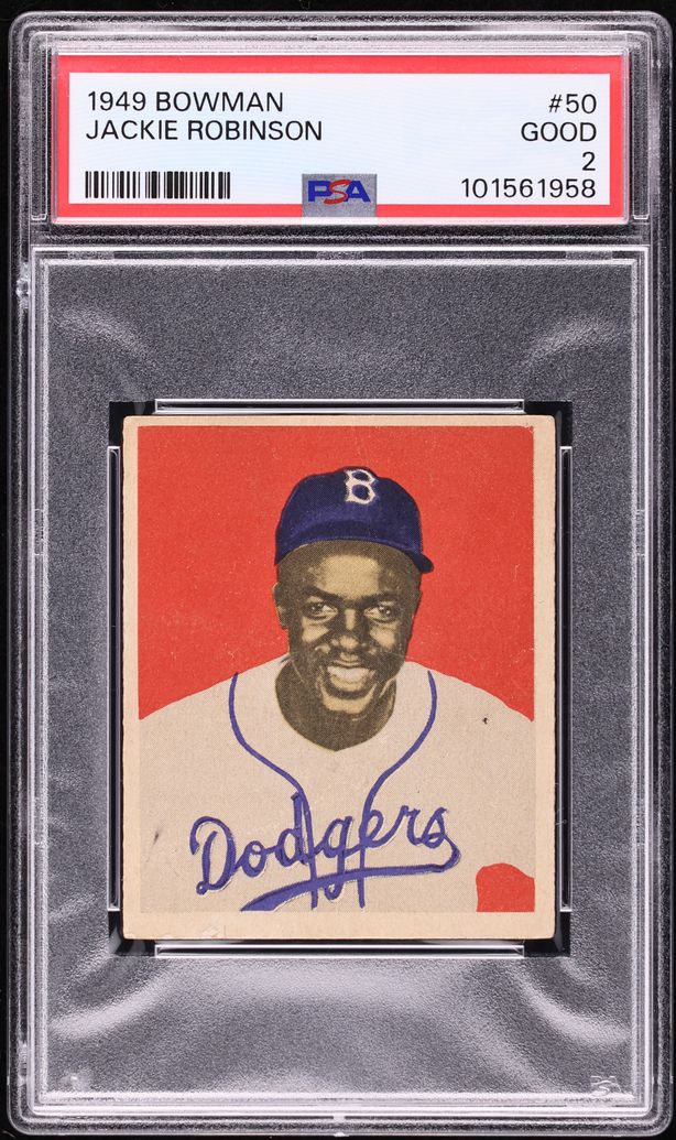 1949 Bowman Jackie Robinson ROOKIE #50 PSA 2 GD