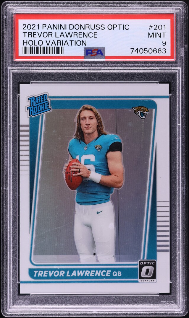 2021 Donruss Optic Variation Holo Trevor Lawrence ROOKIE #201 PSA 9 MINT