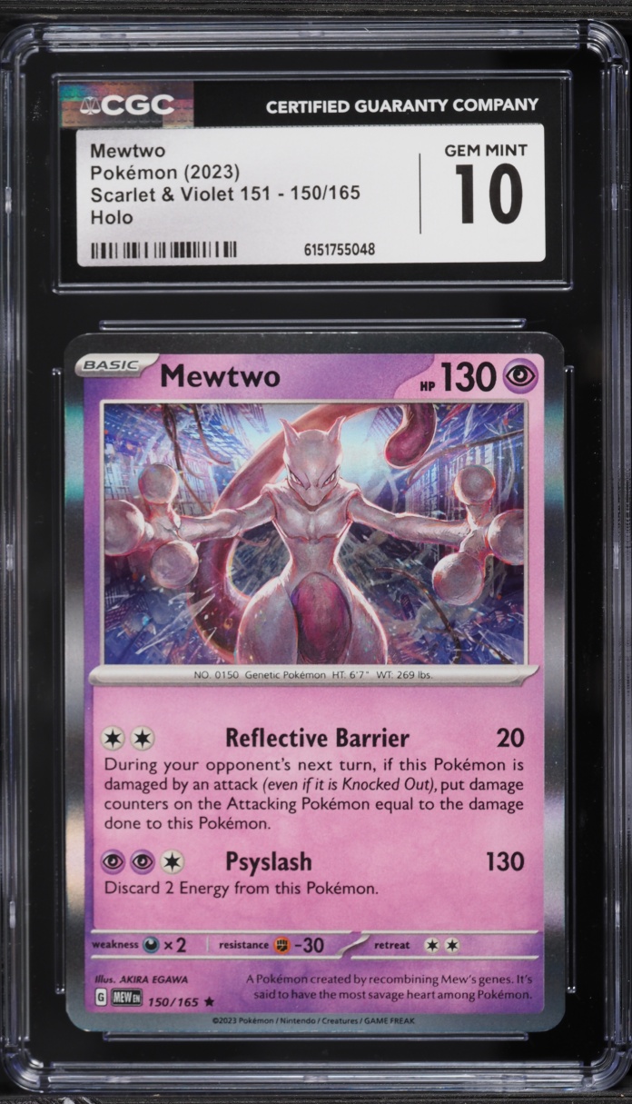 2023 Pokemon Scarlet & Violet 151 Holo Mewtwo #150 CGC 10 GEM MINT