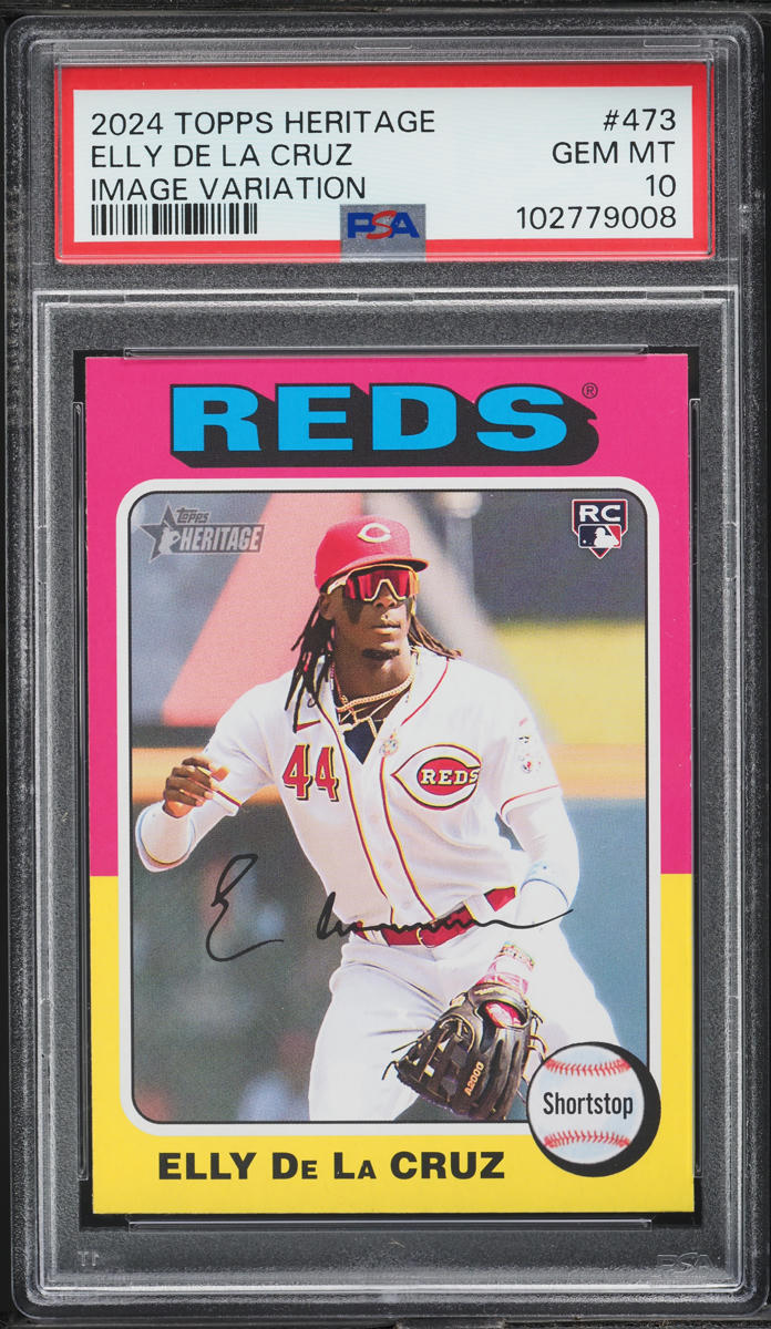 2024 Topps Heritage Image Variation Elly De La Cruz ROOKIE #473 PSA 10 GEM MINT