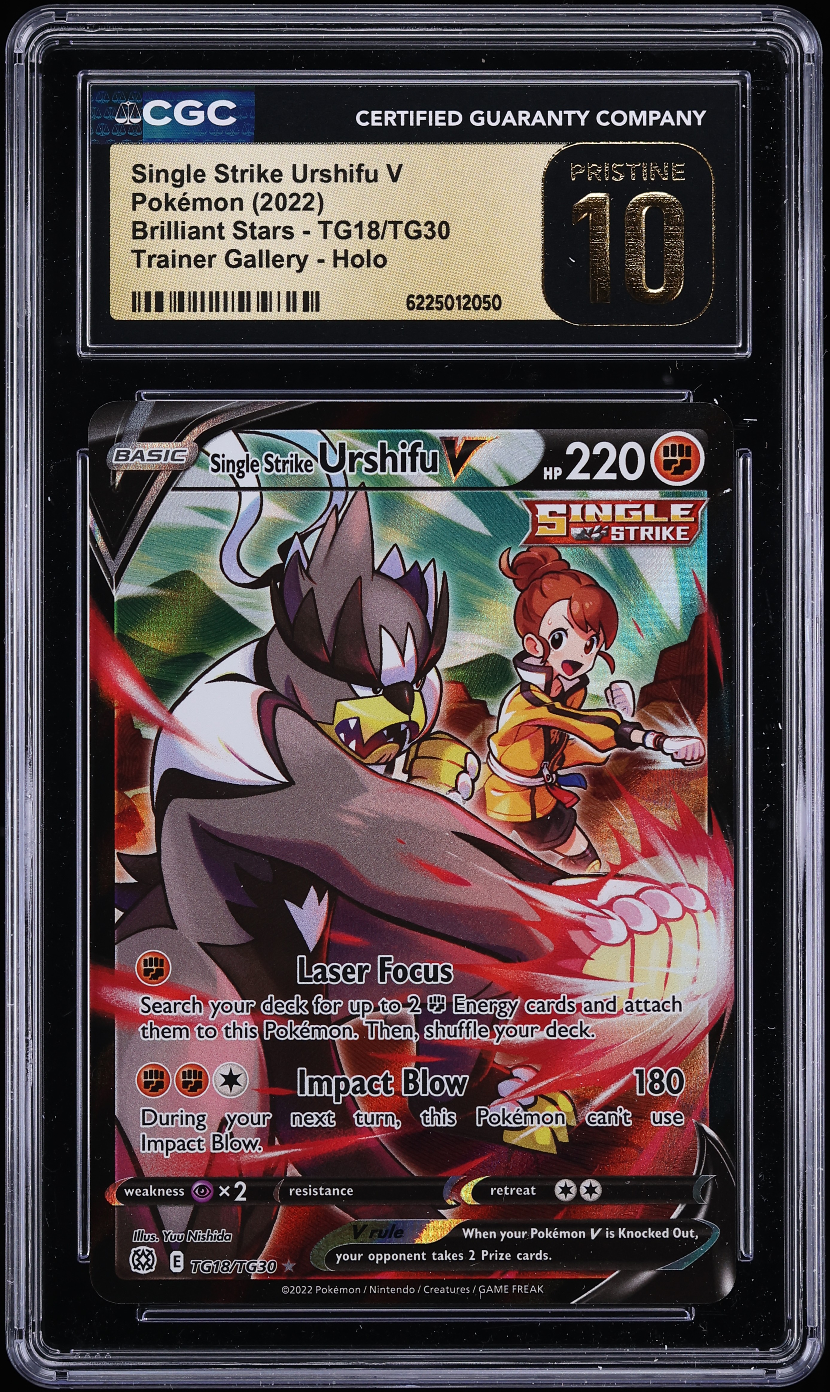 2022 Pokemon Sword & Shield Brilliant Stars CHR Single Strike Urshifu V #TG18 CGC 10 PRISTINE