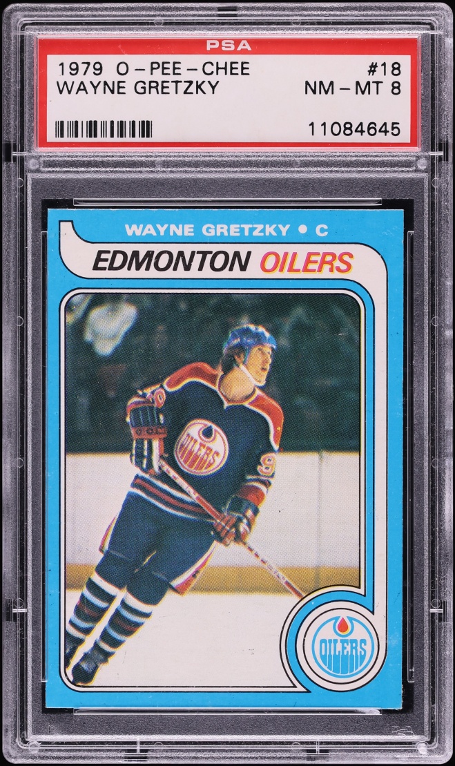 1979 O-Pee-Chee Hockey Wayne Gretzky ROOKIE #18 PSA 8 NM-MT