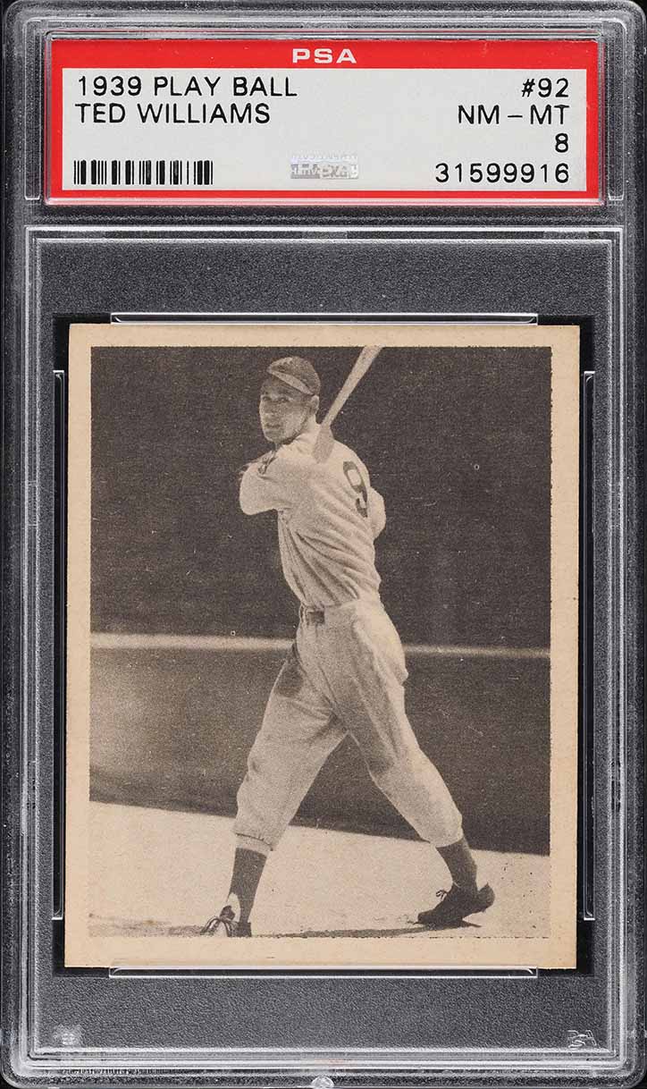 1939 Play Ball Ted Williams ROOKIE #92 PSA 8 NM-MT