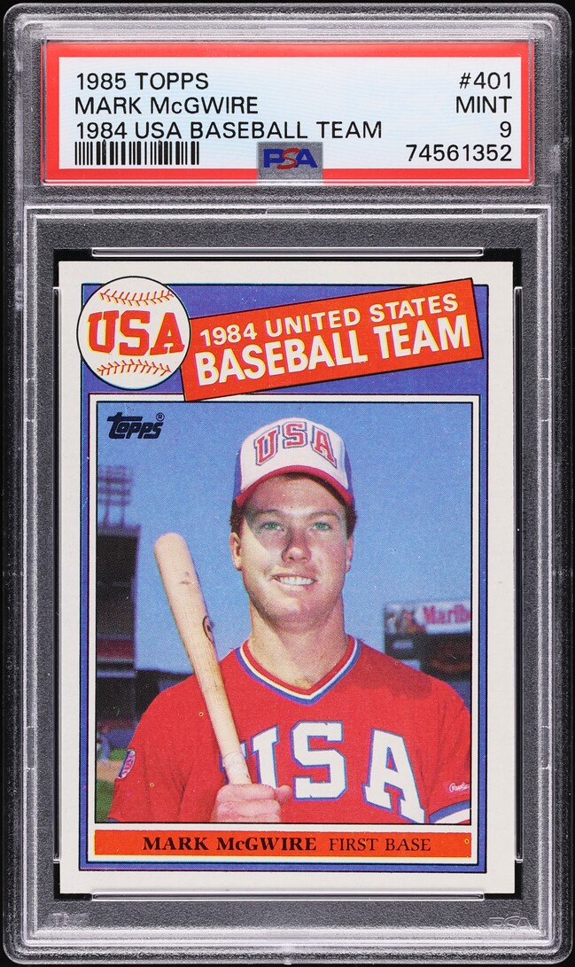 1985 Topps Mark McGwire ROOKIE #401 PSA 9 MINT