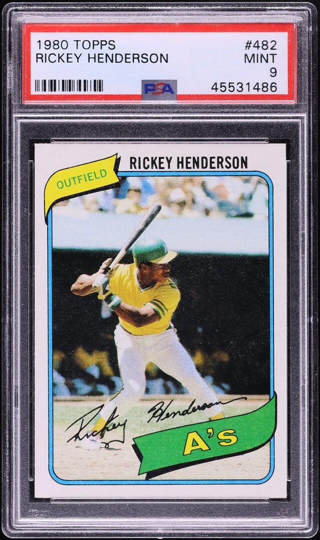1980 Topps Rickey Henderson ROOKIE #482 PSA 9 MINT