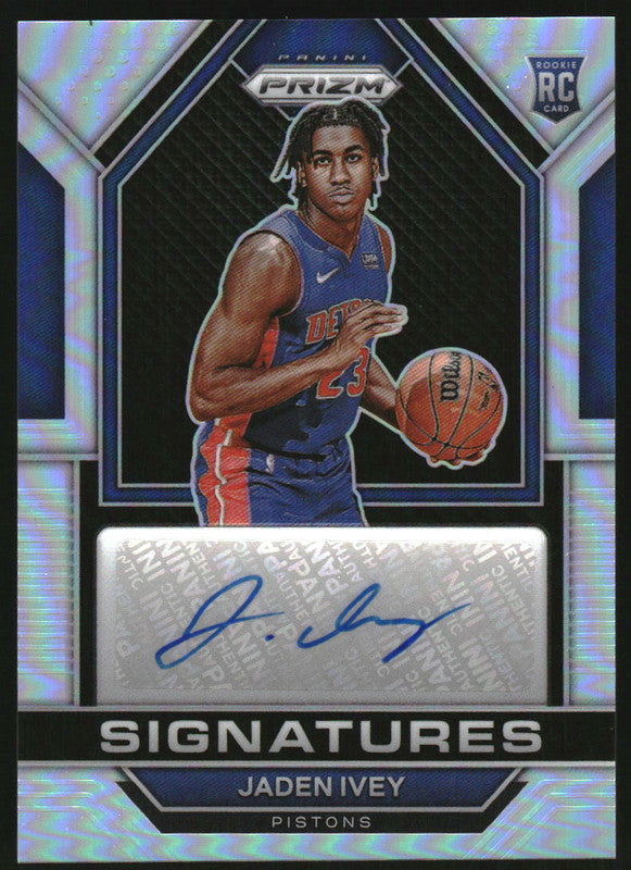 2022-23 Panini Prizm Rookie Signatures Prizms Silver #RSI-JIV Jaden Ivey RC Auto