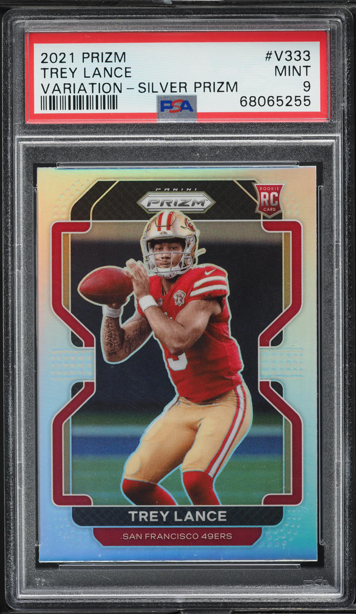 2021 Panini Prizm Variation Silver Trey Lance ROOKIE #V-333 PSA 9 MINT
