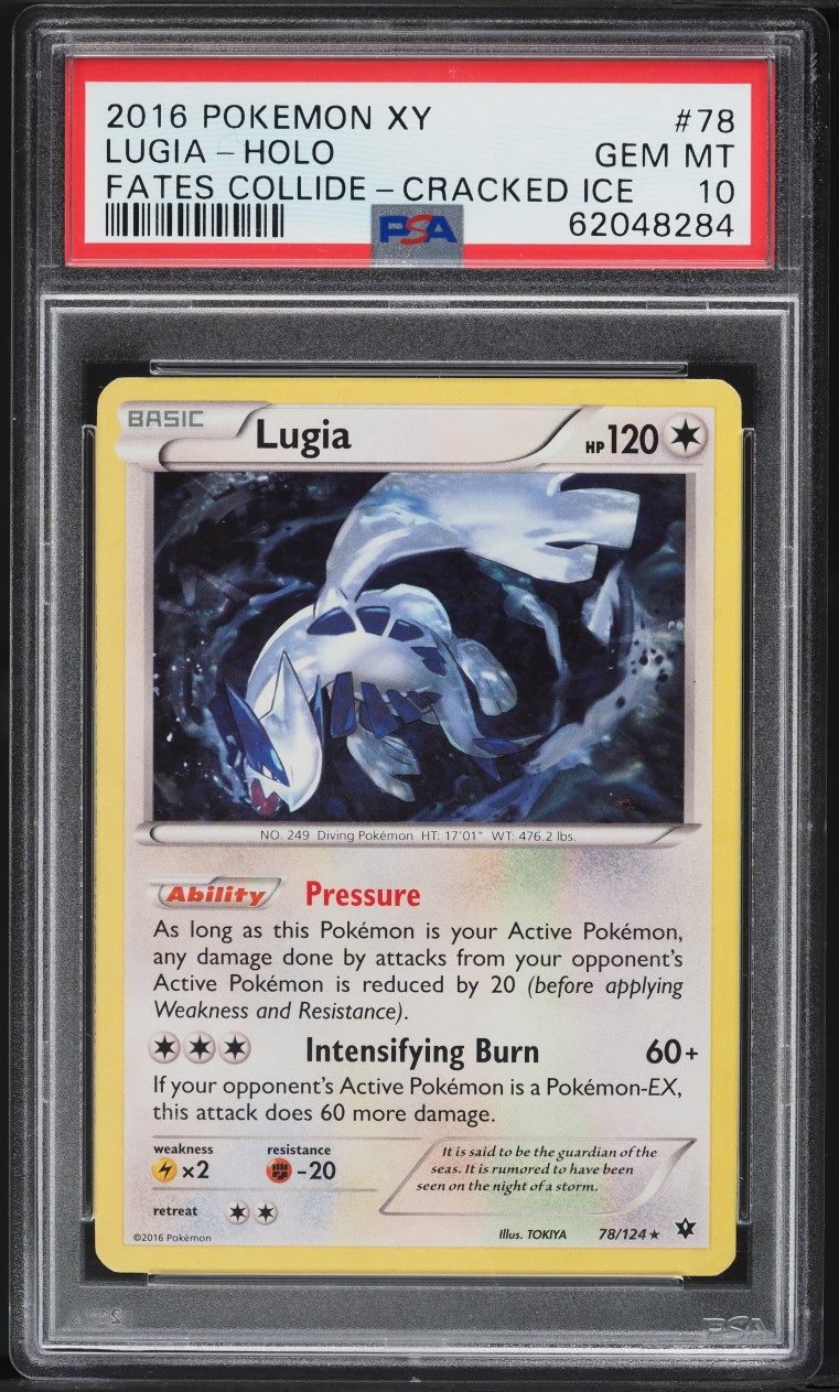 2016 Pokemon XY Fates Collide Cracked Ice Holo Lugia #78 PSA 10 GEM MINT