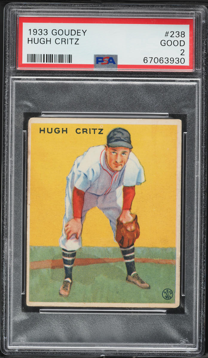 1933 Goudey Hugh Critz #238 PSA 2 GD