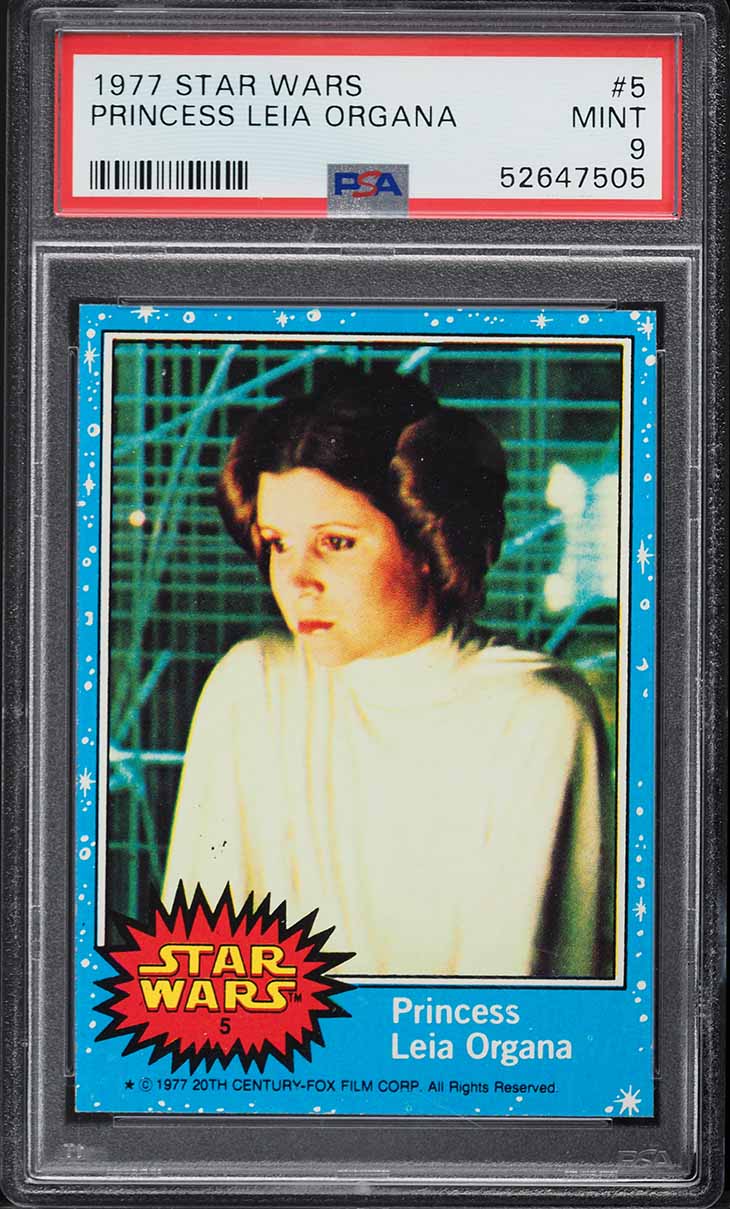 1977 Topps Star Wars Princess Leia Organa #5 PSA 9 MINT