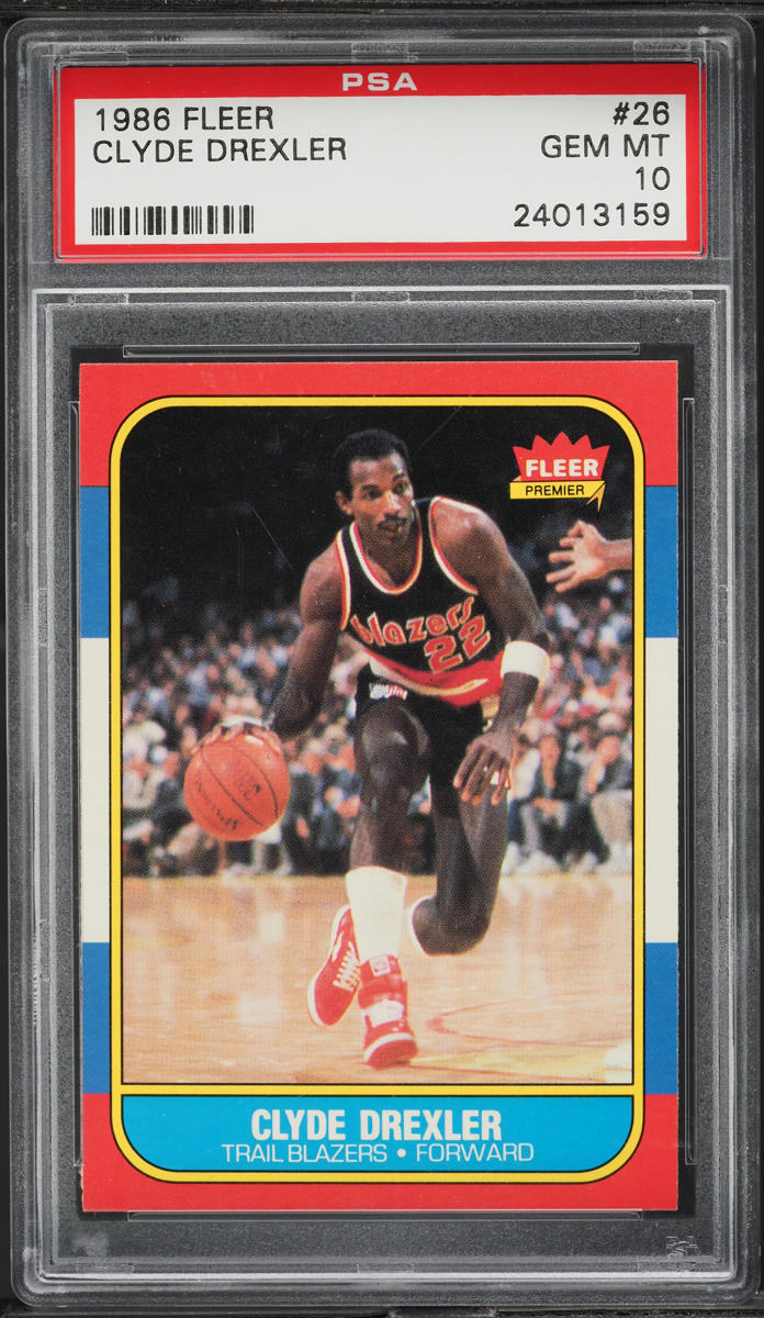 1986 Fleer Basketball Clyde Drexler ROOKIE #26 PSA 10 GEM MINT