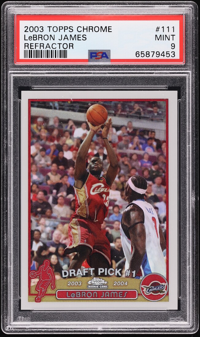 2003 Topps Chrome Refractor LeBron James ROOKIE #111 PSA 9 MINT