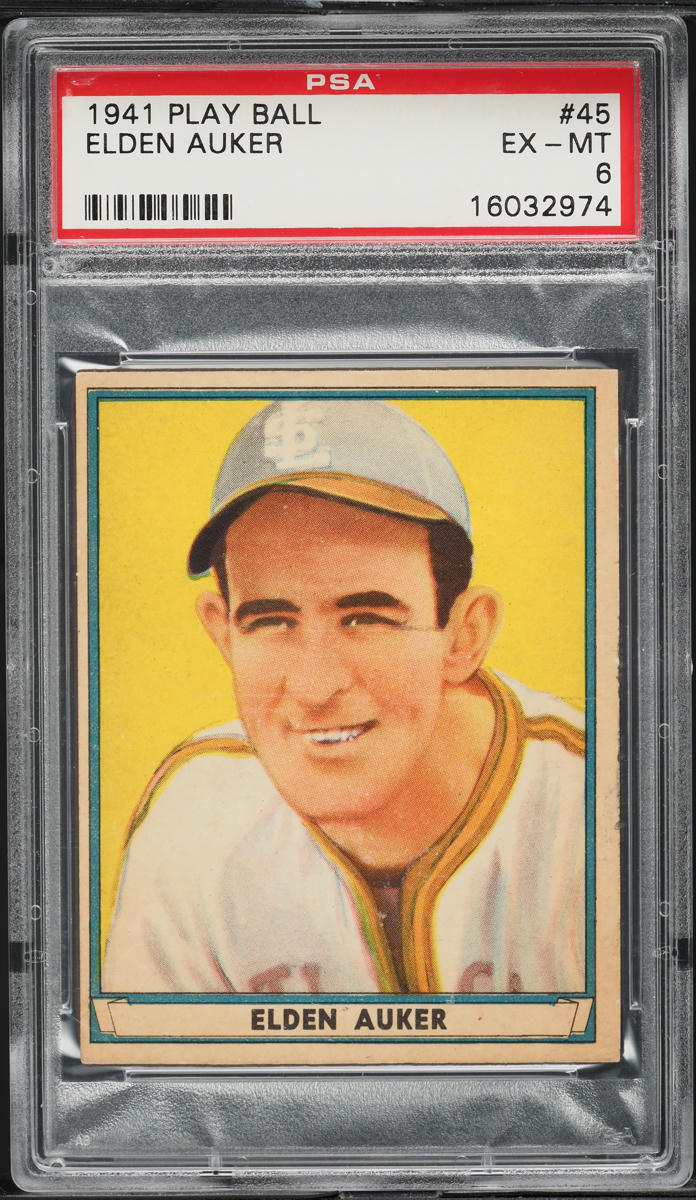 1941 Play Ball Elden Auker #45 PSA 6 EXMT