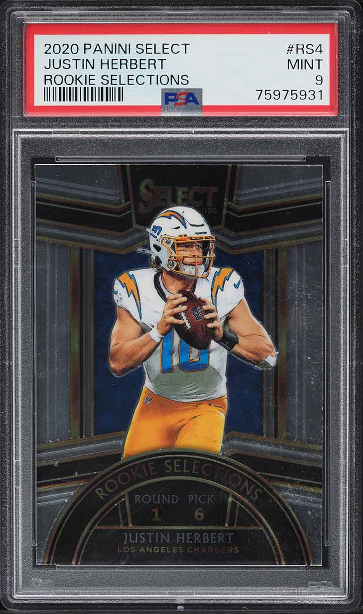 2020 Select Selections Justin Herbert ROOKIE #RS-4 PSA 9 MINT