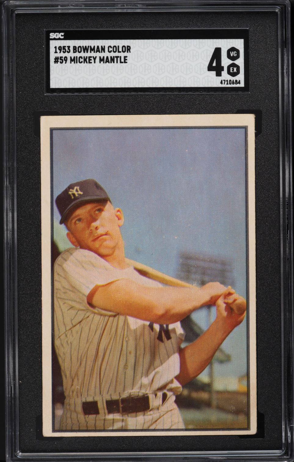 1953 Bowman Color Mickey Mantle #59 SGC 4 VGEX
