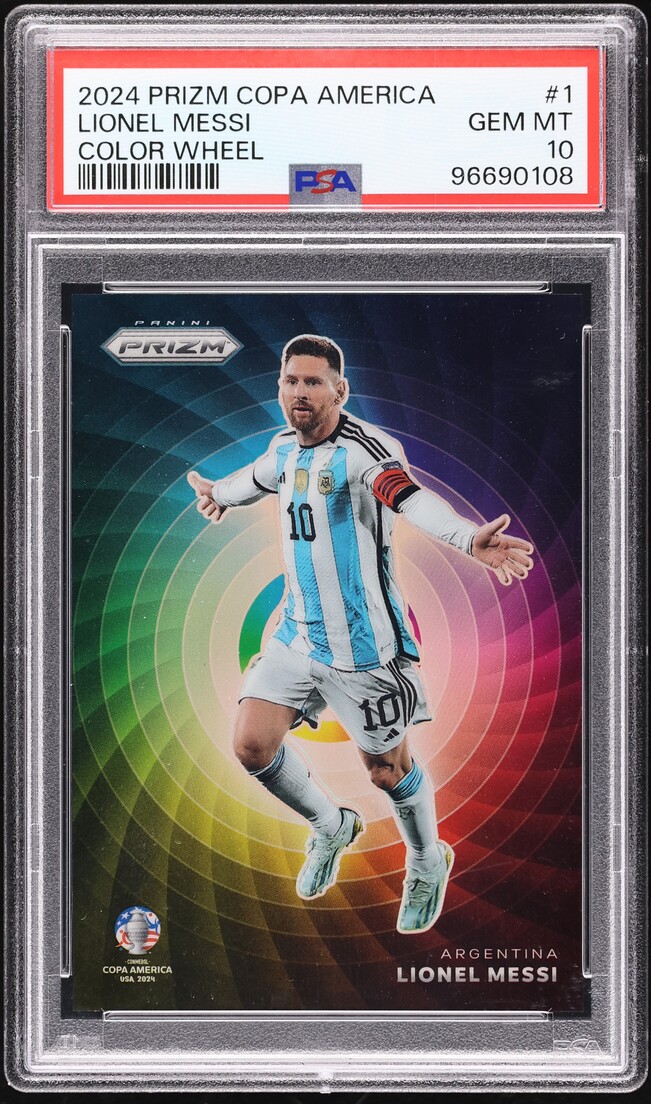 2024 Panini Prizm Copa America Color Wheel Lionel Messi #1 PSA 10 GEM MINT