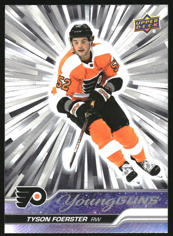 2023-24 Upper Deck Outburst Silver #225 Tyson Foerster Young Guns RC Rookie