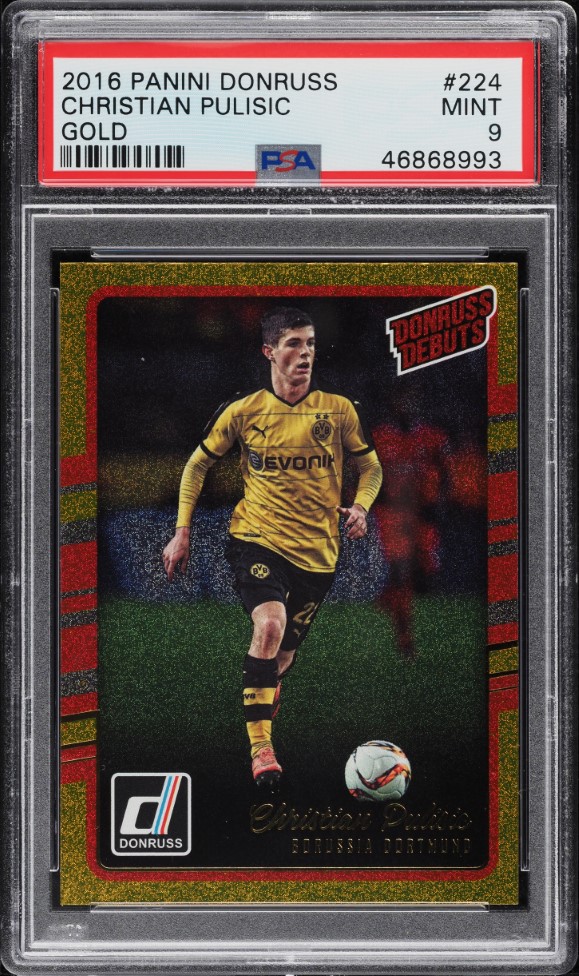 2016 Donruss Gold Christian Pulisic ROOKIE #224 PSA 9 MINT