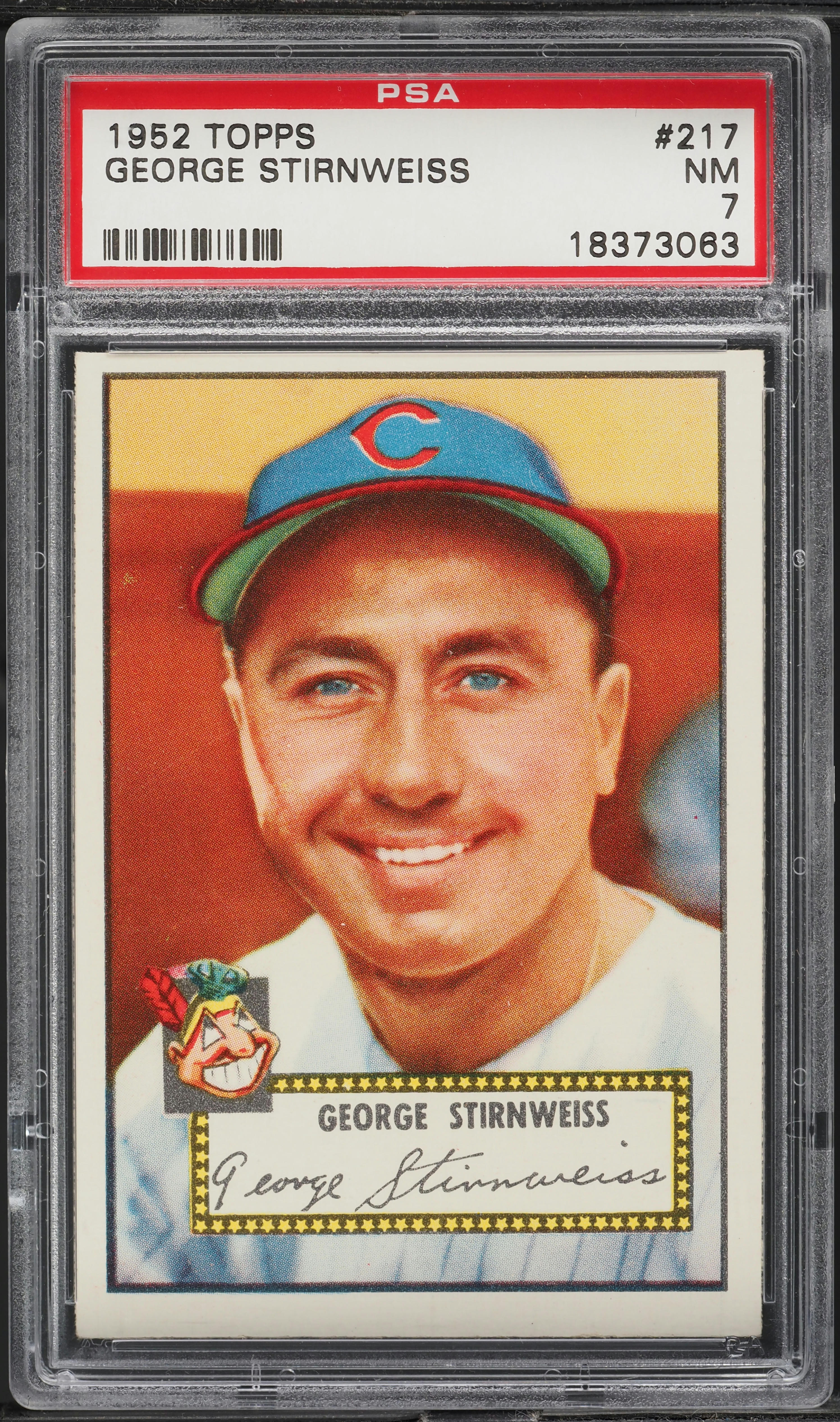 1952 Topps George Stirnweiss #217 PSA 7 NRMT