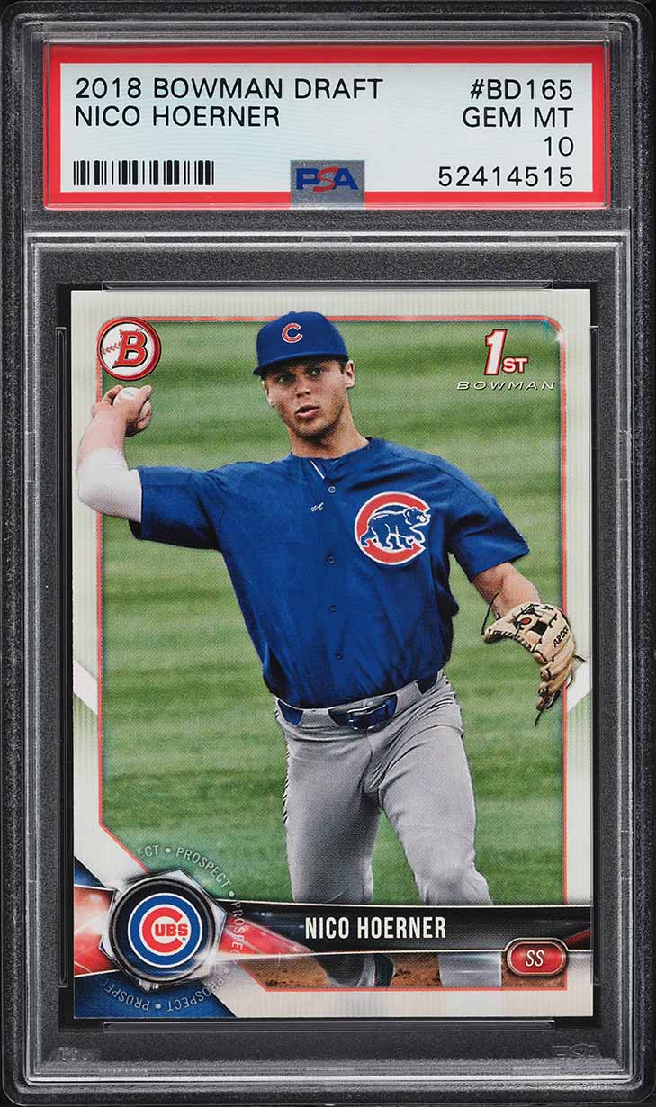 2018 Bowman Draft Nico Hoerner PROSPECT #BD-165 PSA 10 GEM MINT