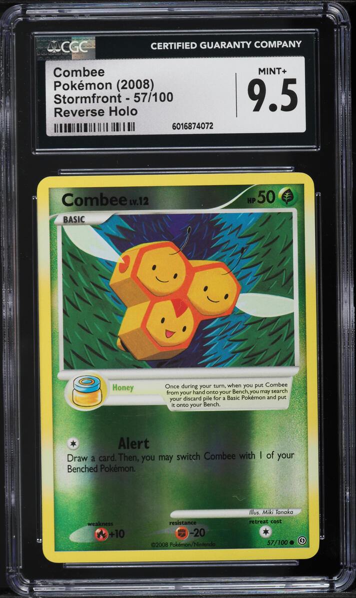 2008 Pokemon Diamond & Pearl Stormfront Reverse Holo Combee #57 CGC 9.5 MINT+