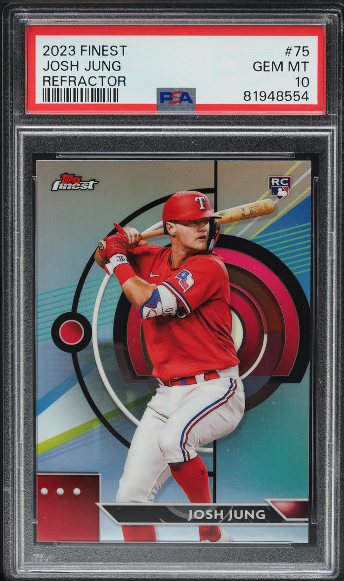 2023 Finest Refractor Josh Jung ROOKIE #75 PSA 10 GEM MINT