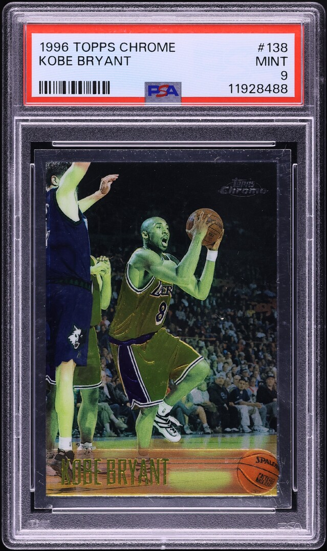 1996 Topps Chrome Kobe Bryant ROOKIE #138 PSA 9 MINT