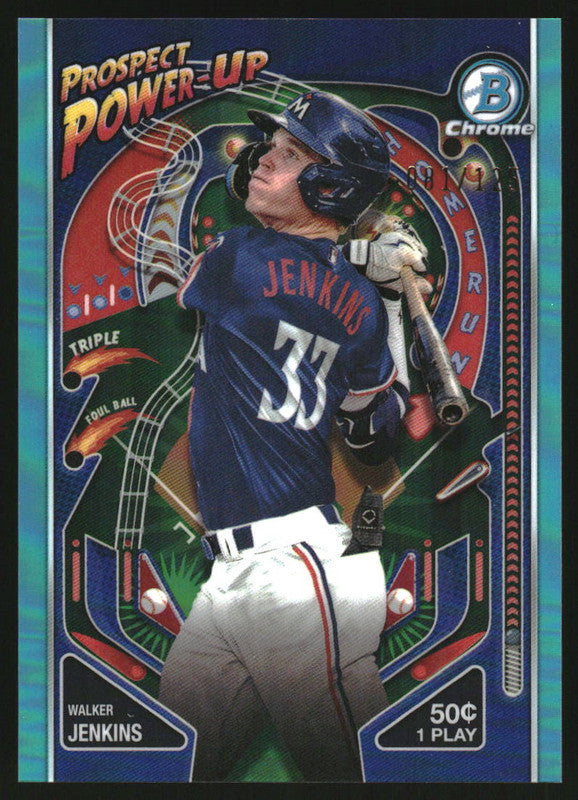 2024 Bowman Prospect Power Up Aqua Refractor #PP-1 Walker Jenkins /125