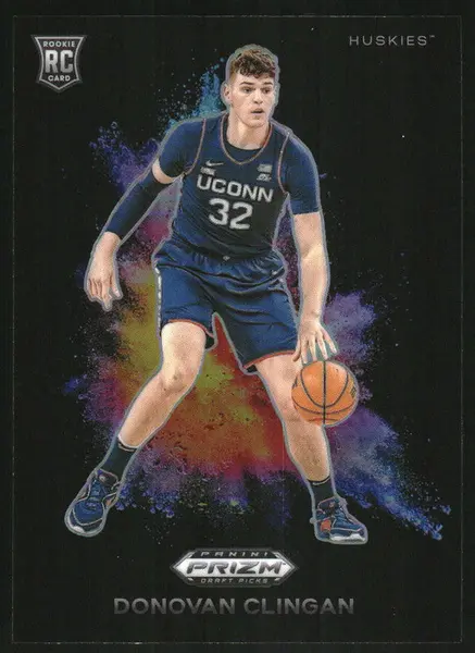 2024 Panini Prizm Draft Collegiate Colorblast SSP Black #4 Donovan Clingan RC