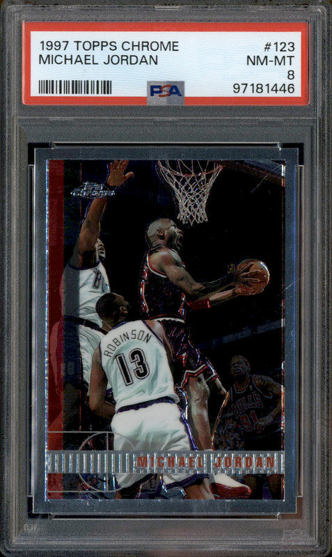 1997 Topps Chrome #123 Michael Jordan PSA 8