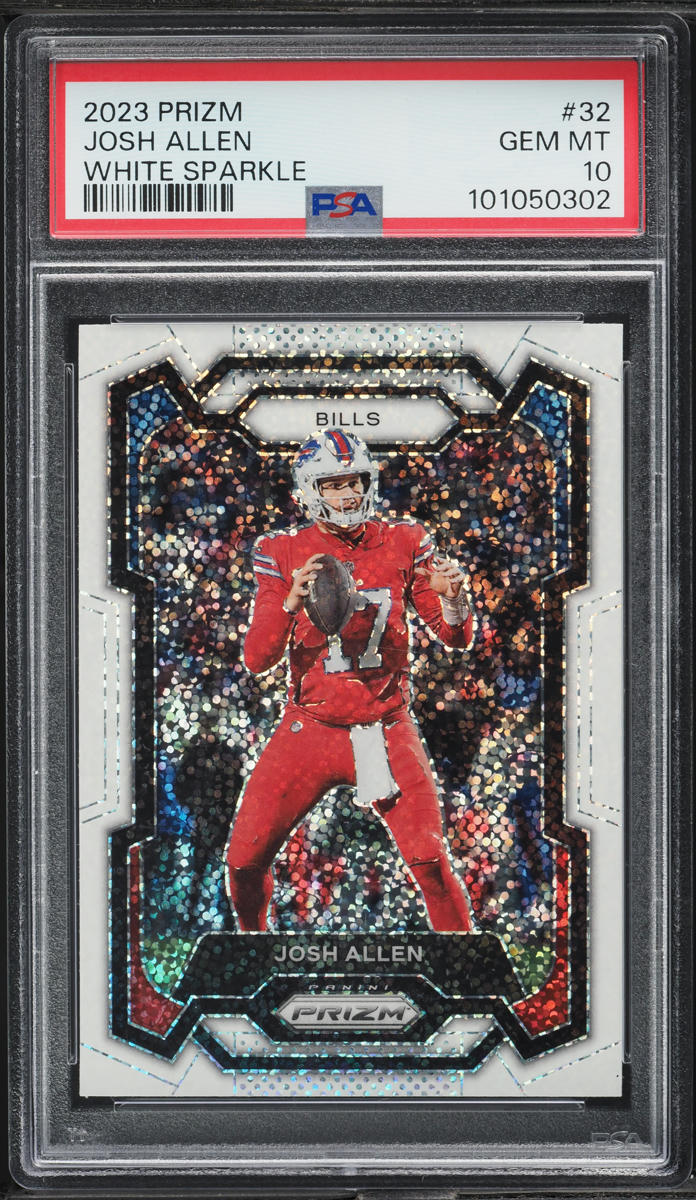 2023 Panini Prizm White Sparkle Josh Allen #32 PSA 10 GEM MINT