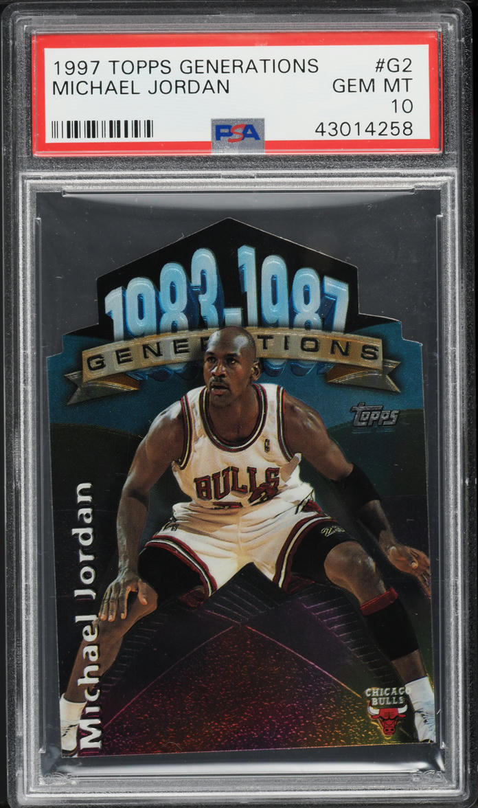 1997 Topps Generations Die-Cut Michael Jordan #G2 PSA 10 GEM MINT