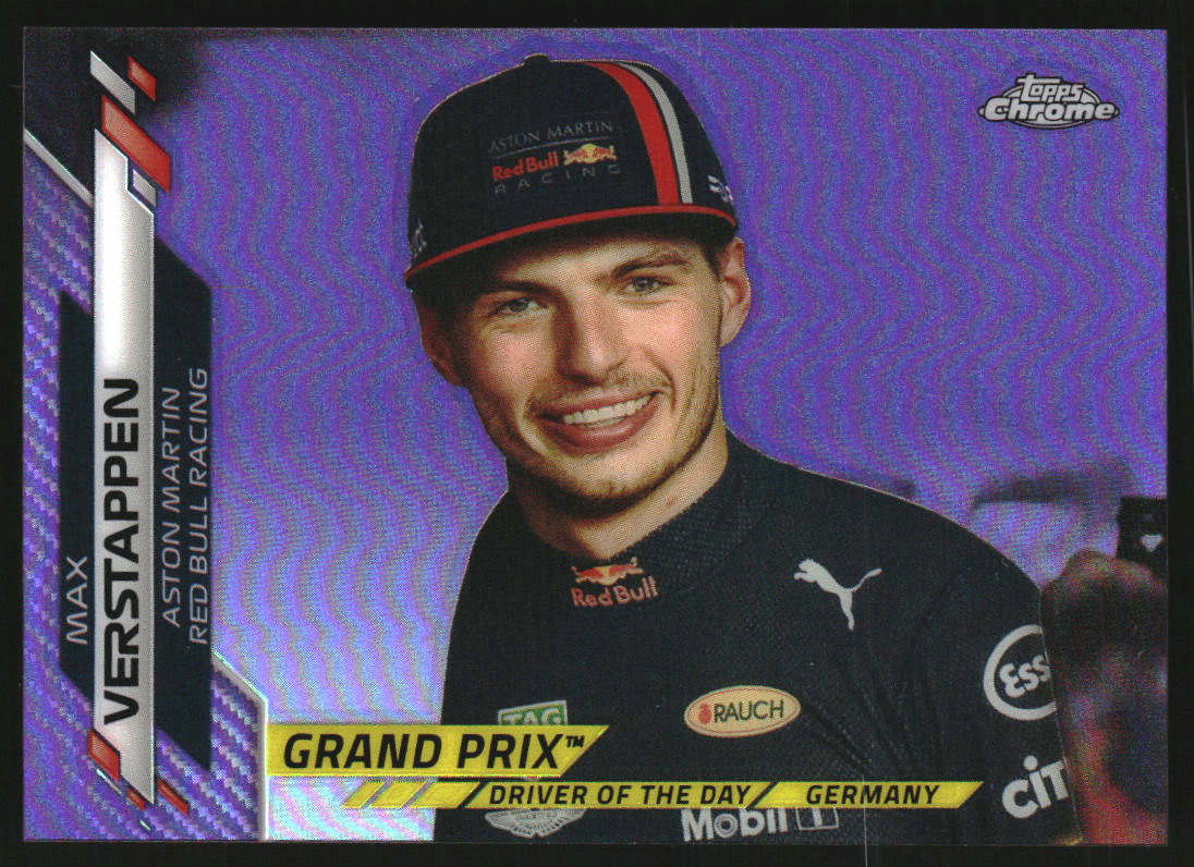 2020 Topps Chrome Formula 1 Purple Refractors #164 Max Verstappen /399