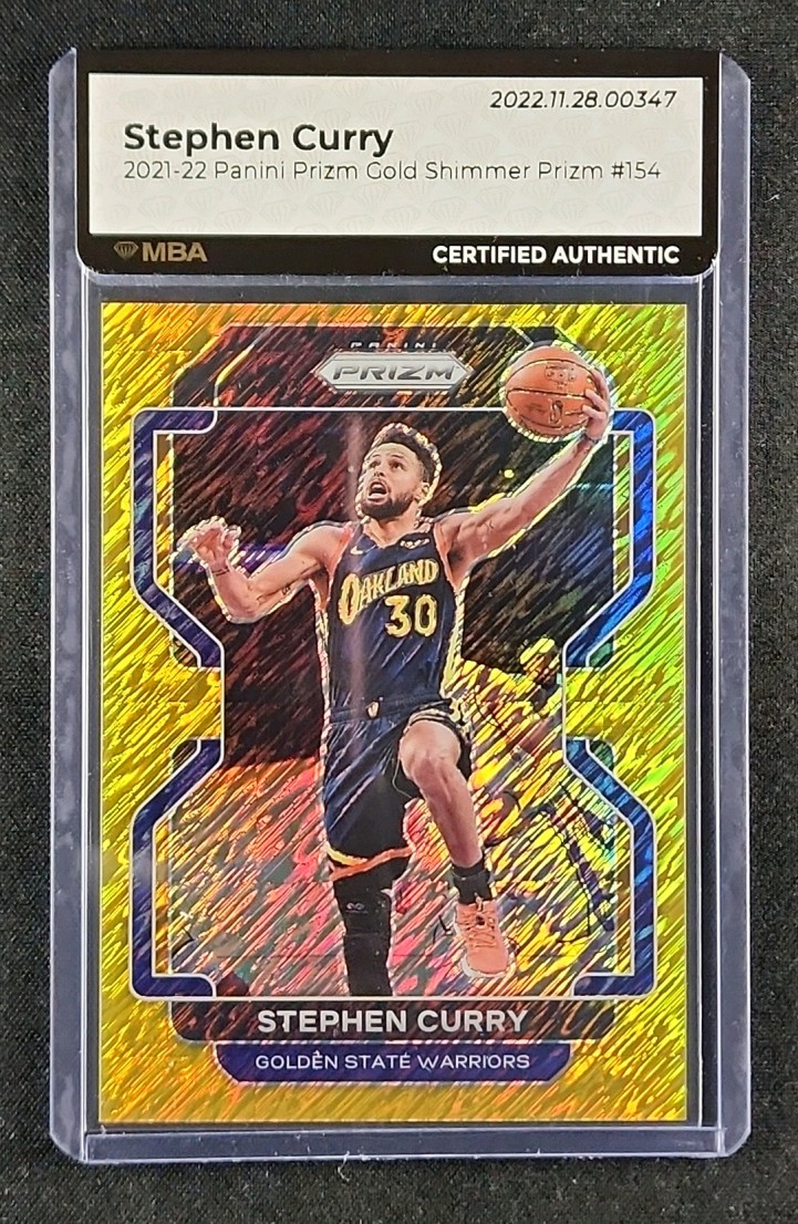 2021 Panini Prizm Gold Shimmer Stephen Curry /10 #154 MBA AUTH