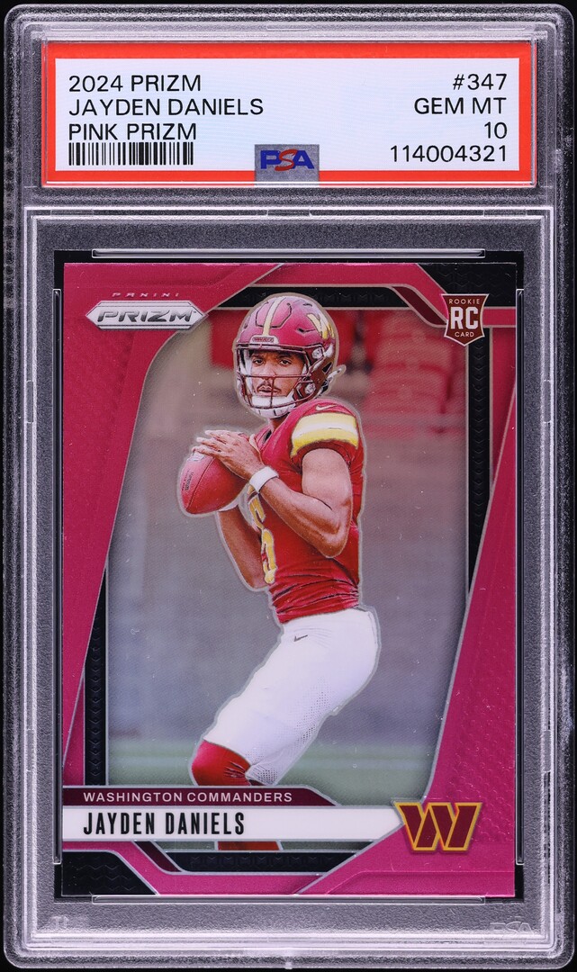 Jayden Daniels 2024 Prizm #347 Pink Price Guide - Sports