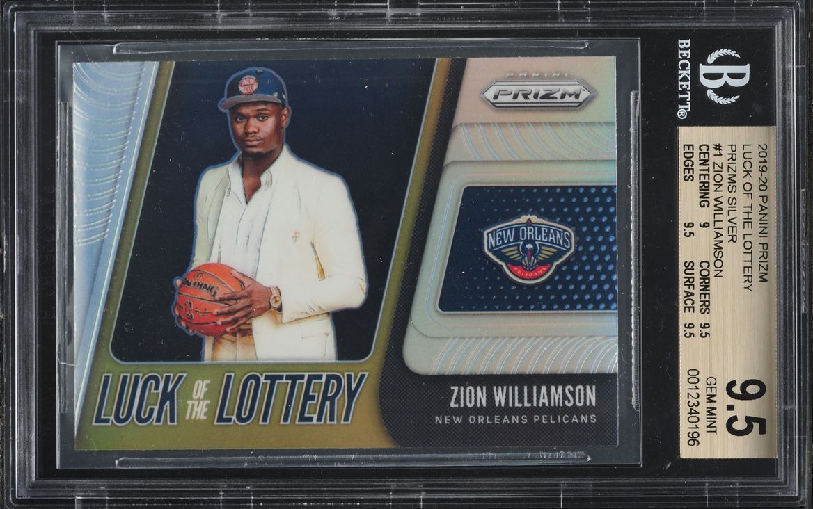 2019 Panini Prizm Luck Of The Lottery Silver Zion Williamson ROOKIE #1 BGS 9.5