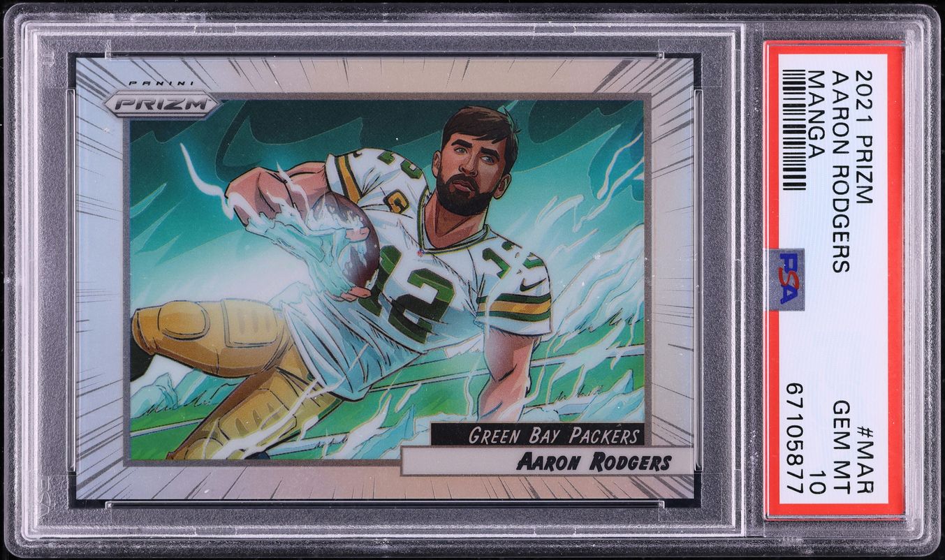 2021 Panini Prizm Manga Aaron Rodgers #M-AR PSA 10 GEM MINT