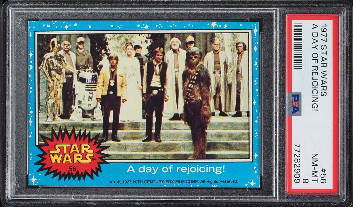 1977 Topps Star Wars A Day Of Rejoicing! #56 PSA 8 NM-MT