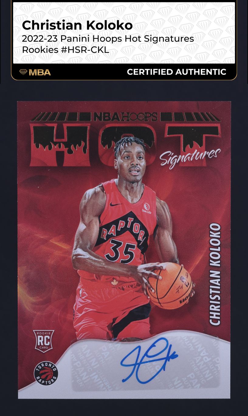 2022 Hoops Hot Signatures Christian Koloko ROOKIE AUTO #HSR-CKL MBA AUTH