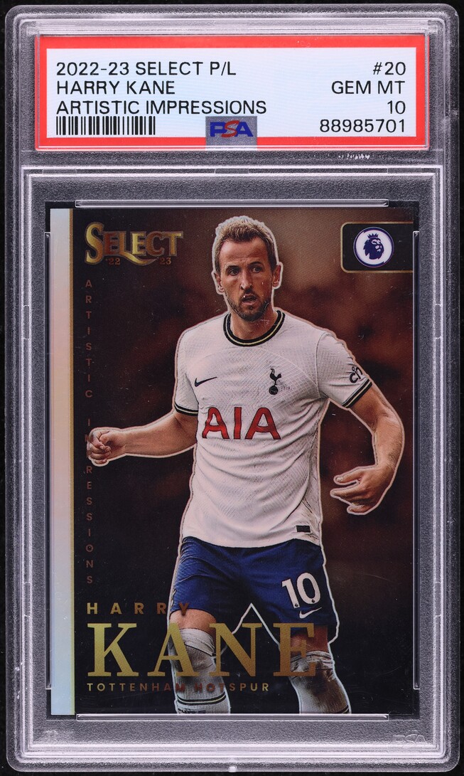 2022 Select Premier League Artistic Impressions Harry Kane #20 PSA 10 GEM MINT