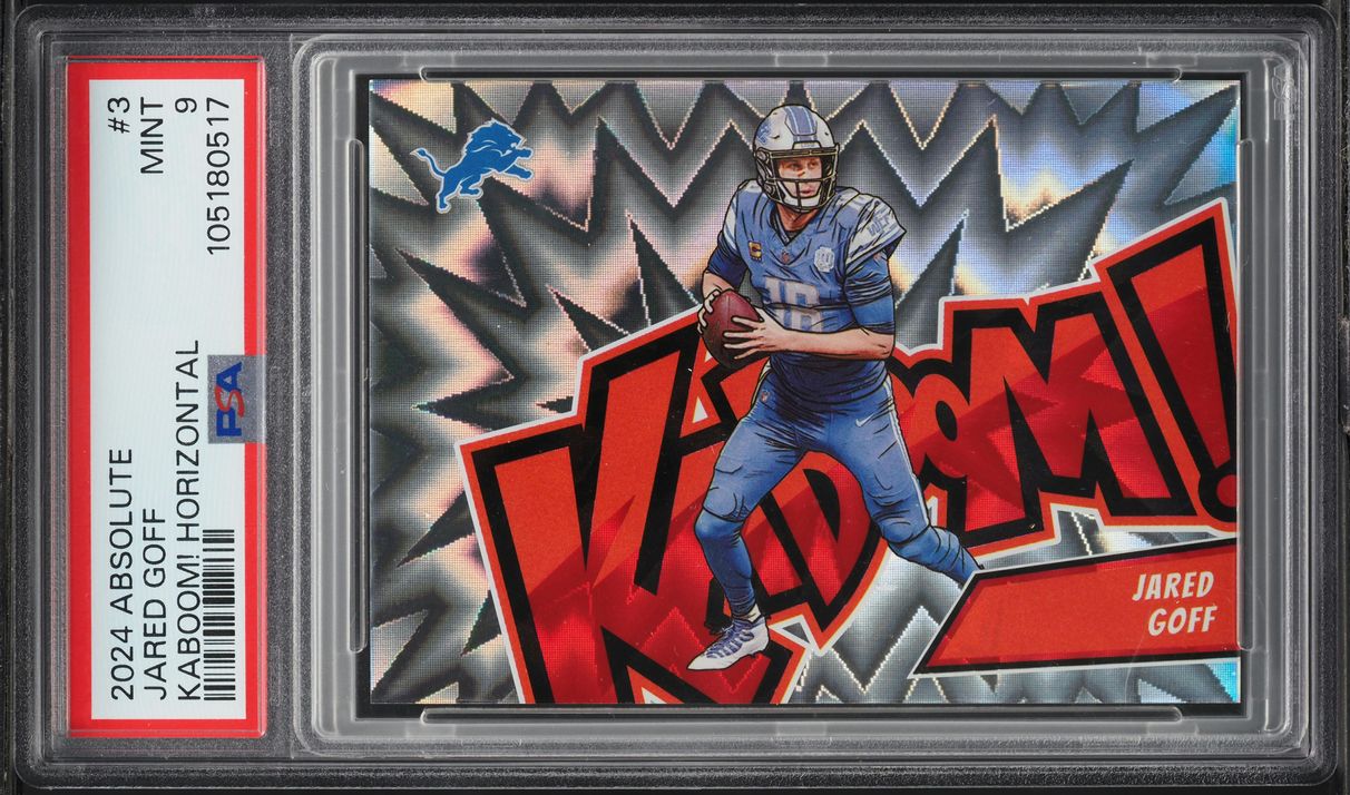2024 Panini Absolute Kaboom! Horizontal Jared Goff #3 PSA 9 MINT