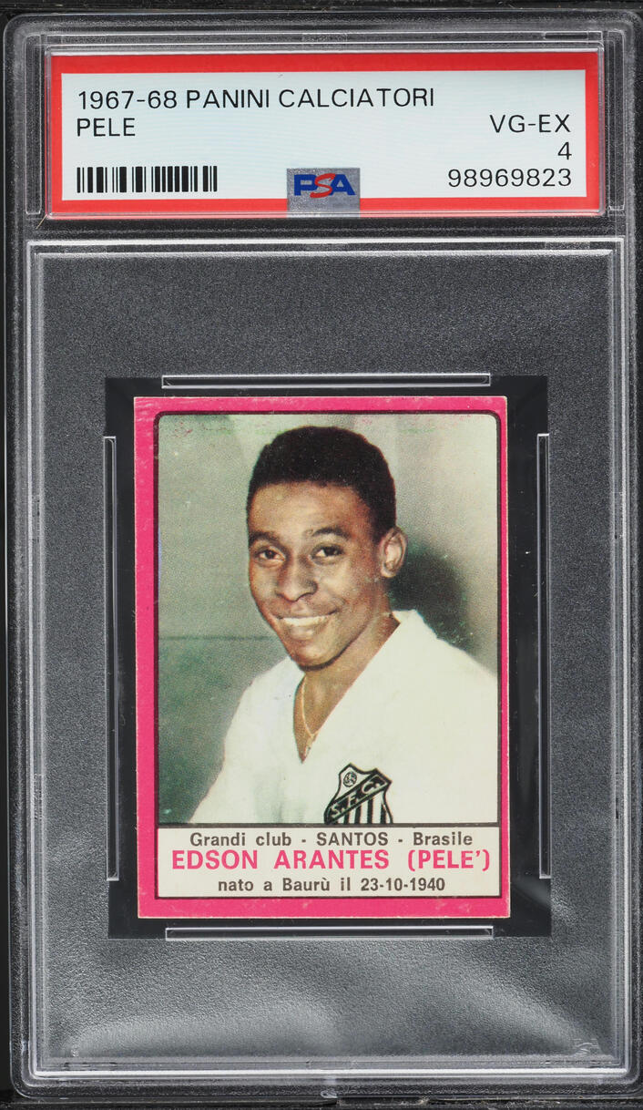 1967 Panini Calciatori Edson Arantes Pele PSA 4 VGEX