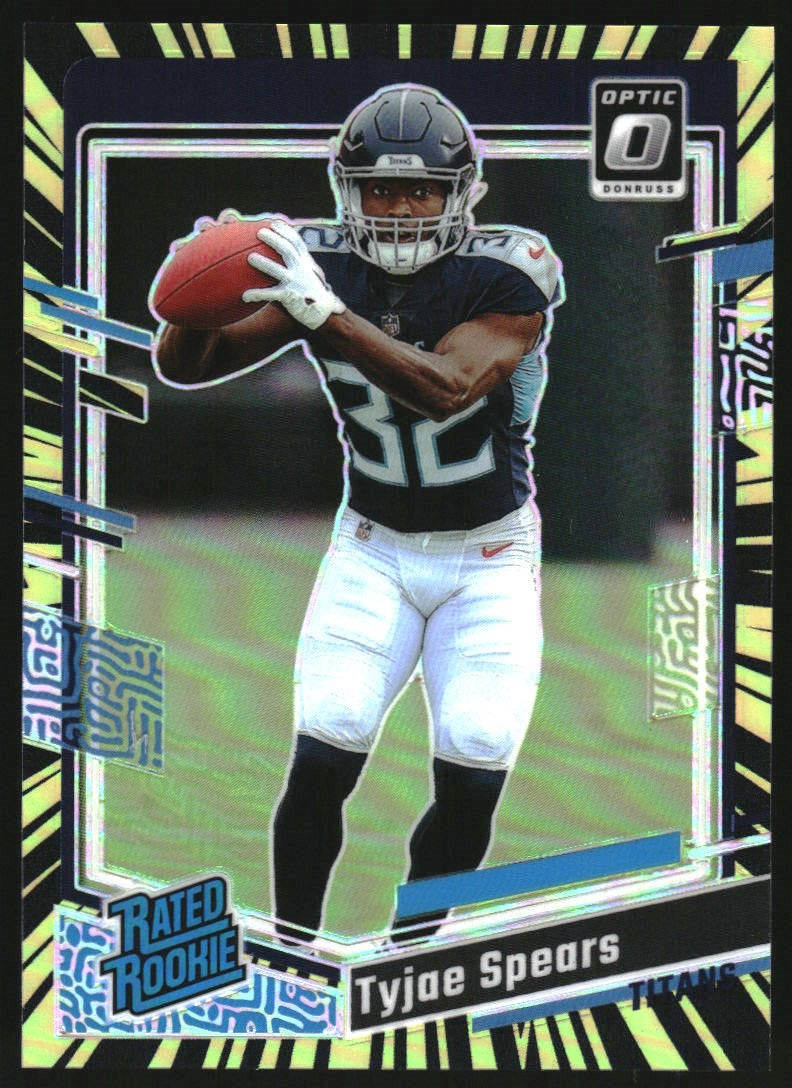 2023 Donruss Optic Electricity #297 Tyjae Spears RR RC Rookie /69