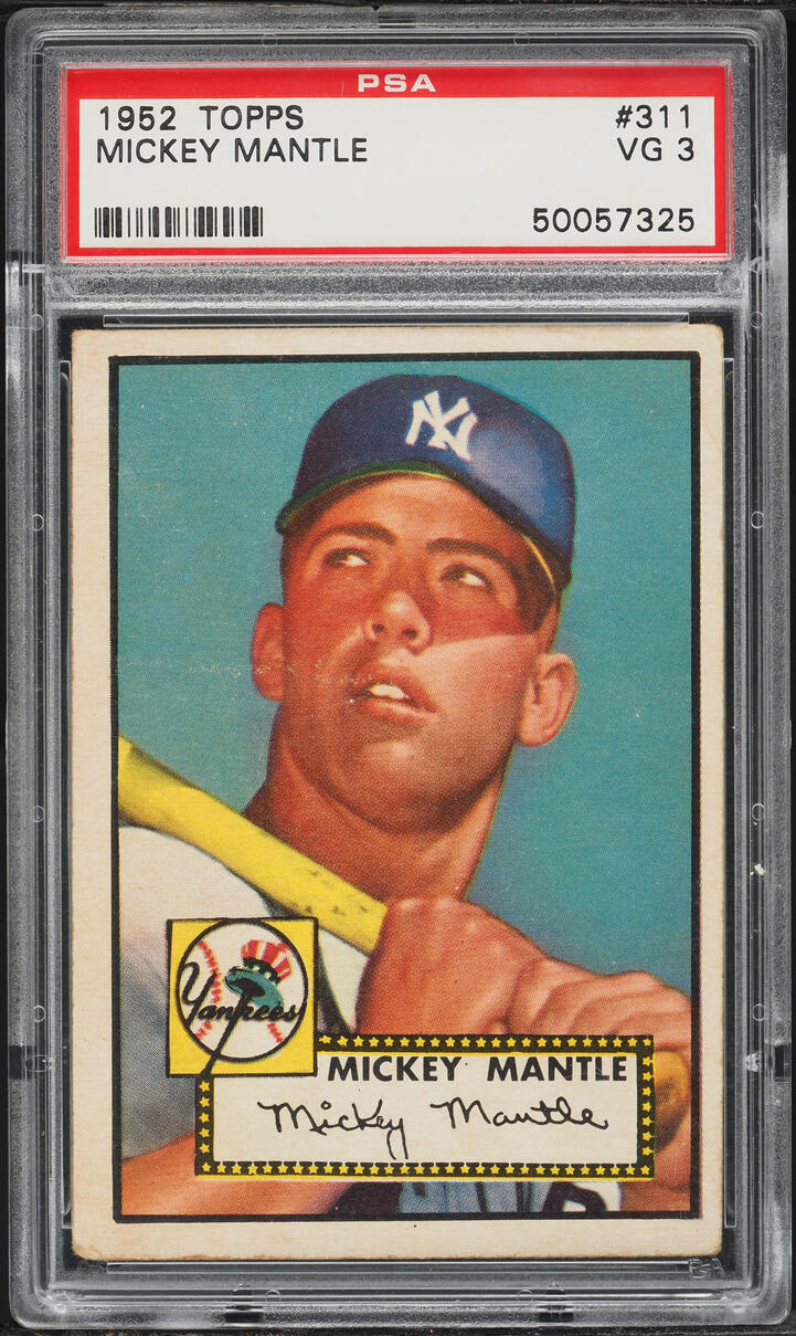 1952 Topps Mickey Mantle #311 PSA 3 VG