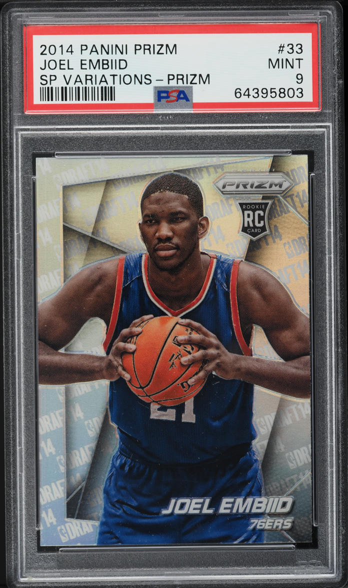 2014 Panini Prizm Variation Silver Joel Embiid ROOKIE #33 PSA 9 MINT