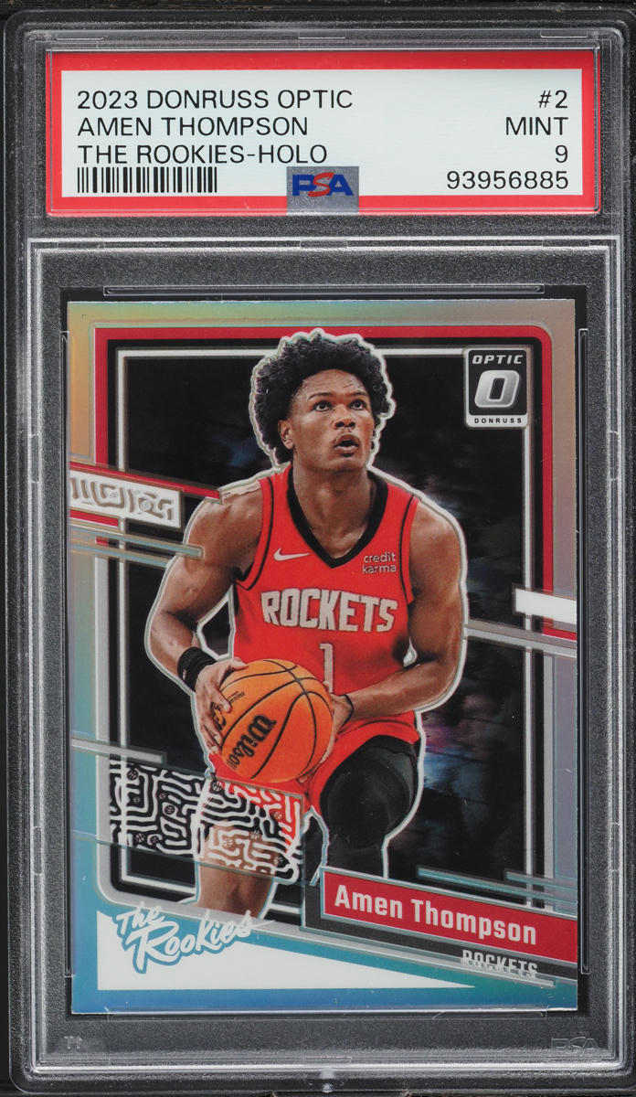 2023 Donruss Optic The Rookies Holo Amen Thompson ROOKIE #2 PSA 9 MINT