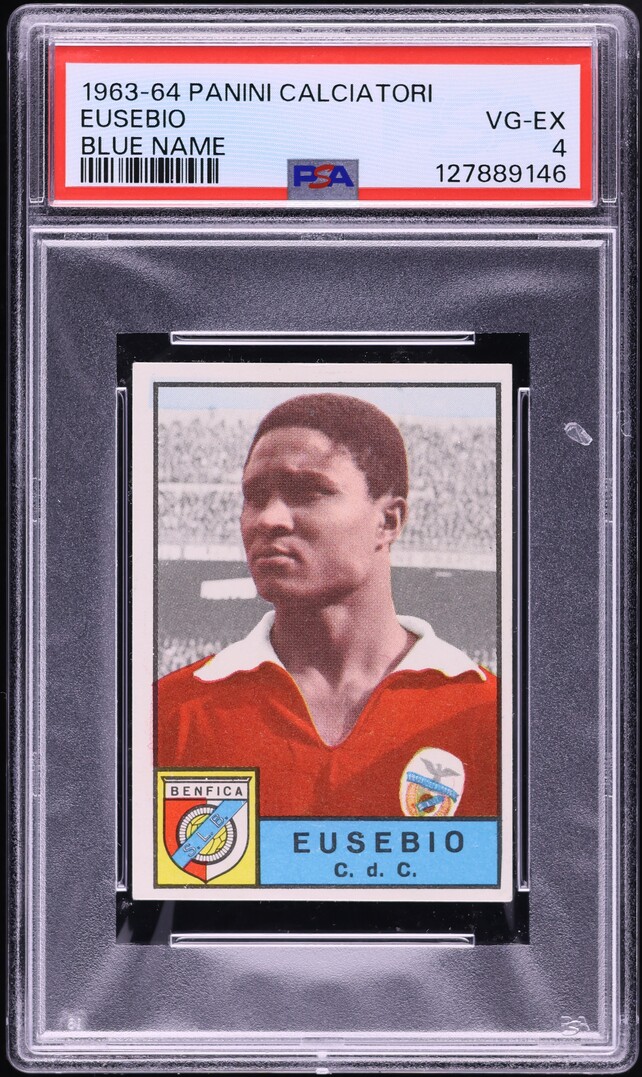 1963 Panini Calciatori Eusebio ROOKIE, BLUE NAME PSA 4 VGEX