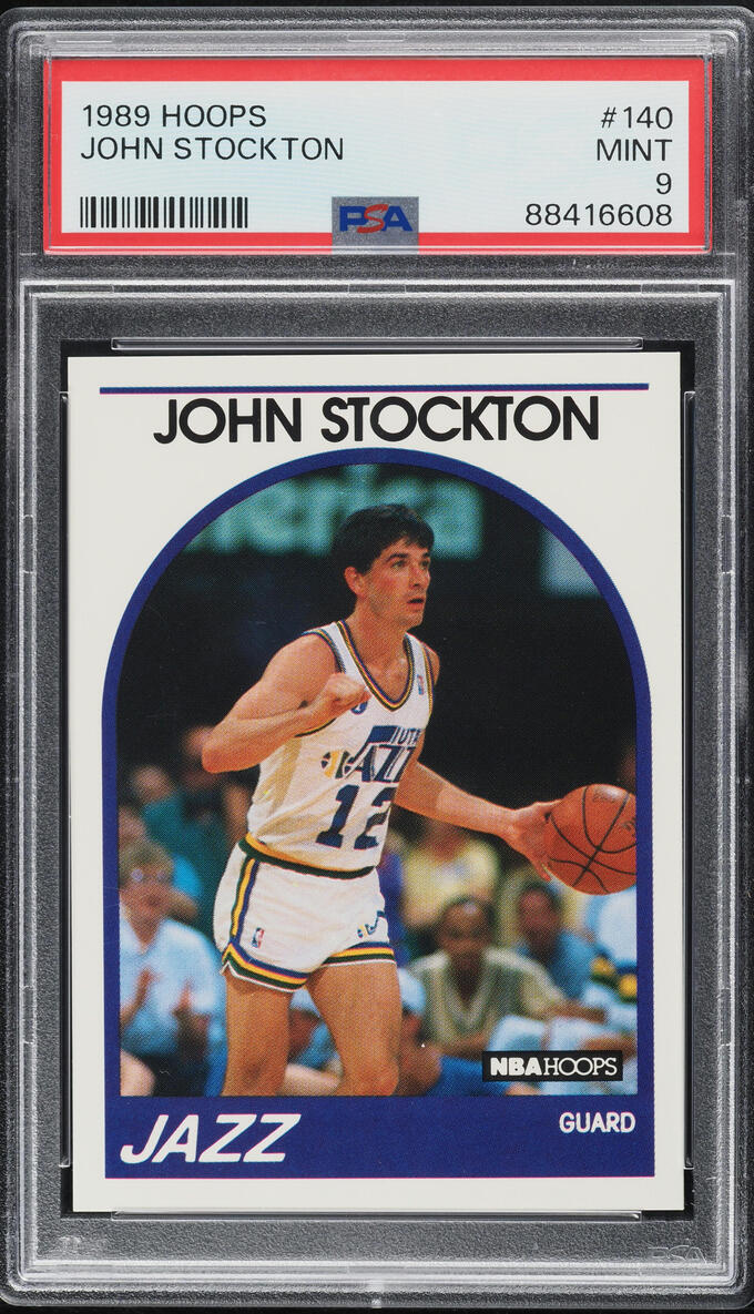 1989 Hoops John Stockton #140 PSA 9 MINT